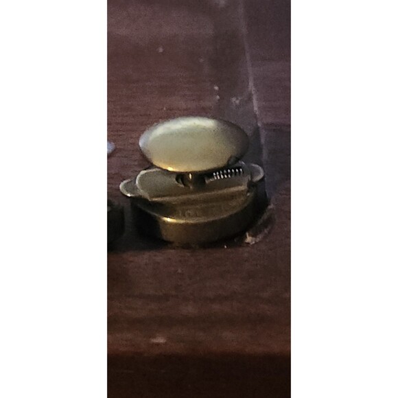 Vintage Earring-Style Cufflinks Gold Tone Retro Mens Jewelry Collectible - Picture 2 of 3